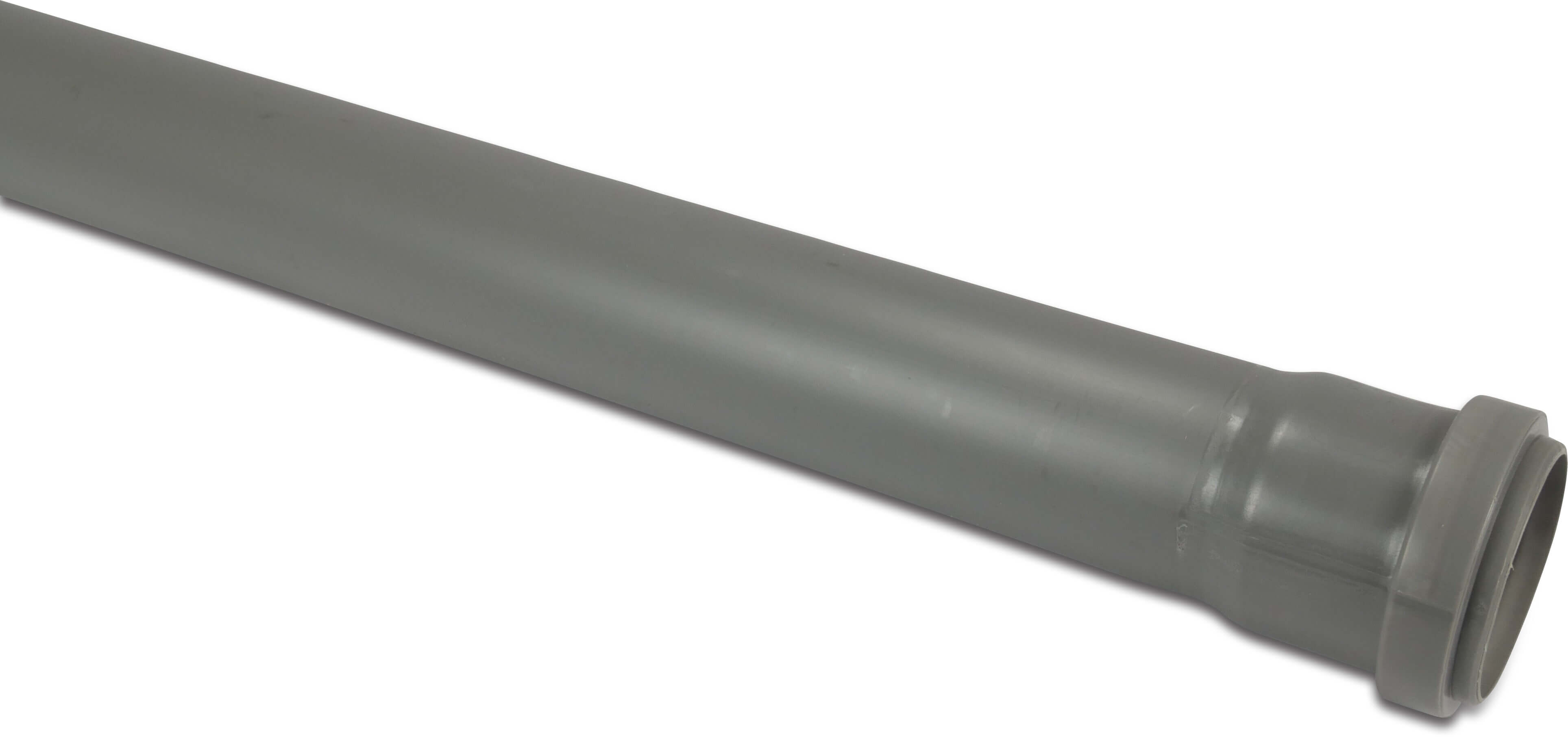 Afvoerbuis PP 75 mm manchet x glad grijs 0,75m